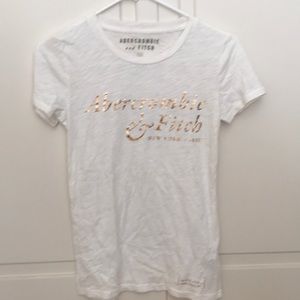 Abercrombie & Fitch Logo White Sheer T-Shirt